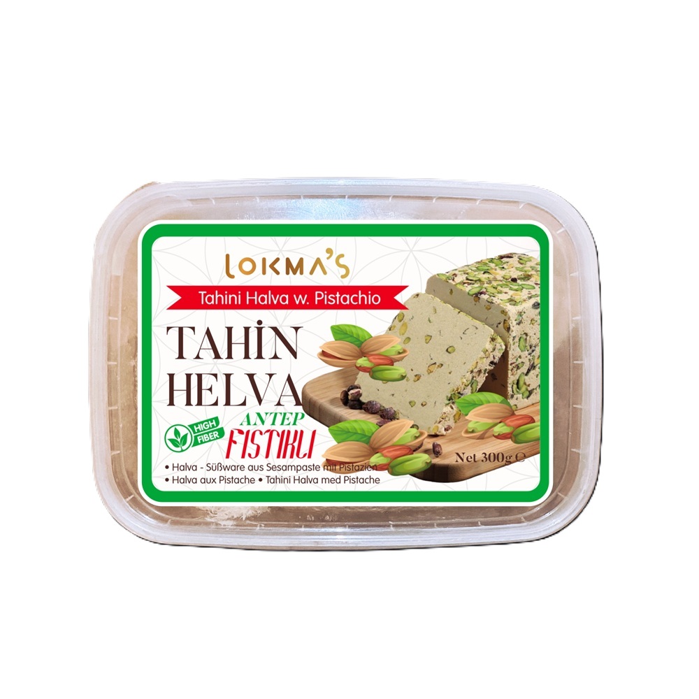 Zoetwaren van sesampasta met pistachenoten