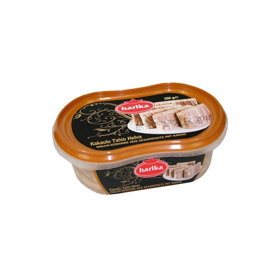 Zoetwaren van sesampasta "Halva" met cacao