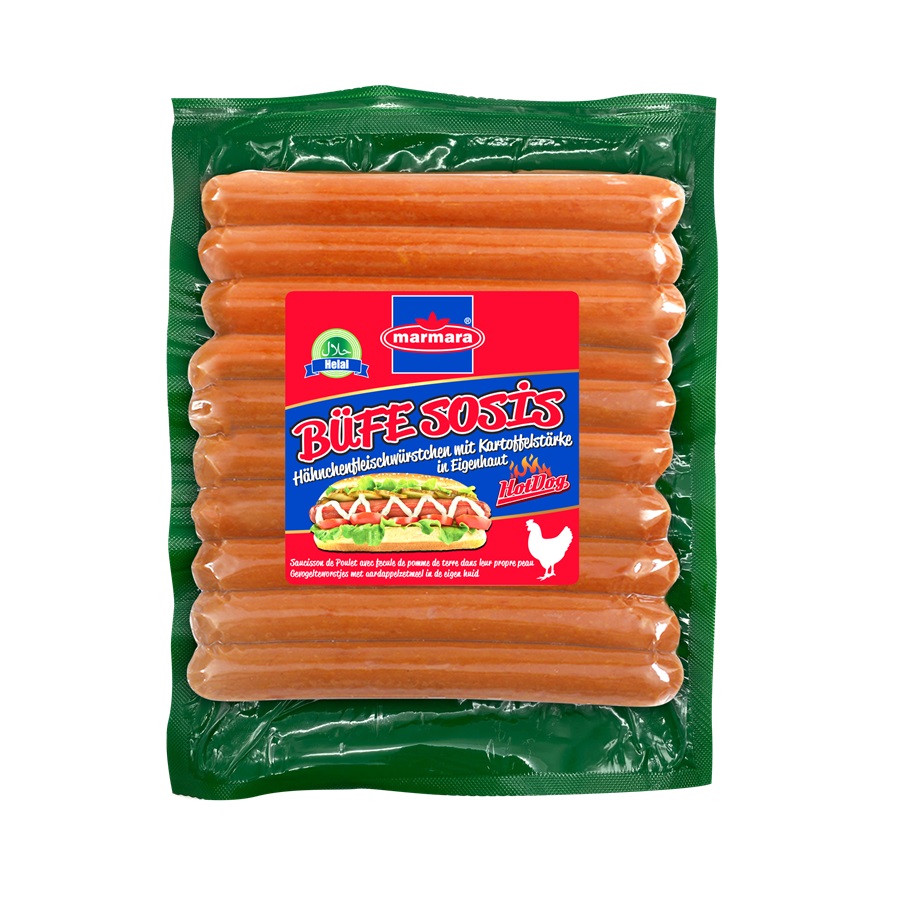 Kipworstjes met aardappelzetmeel in eigen vel
