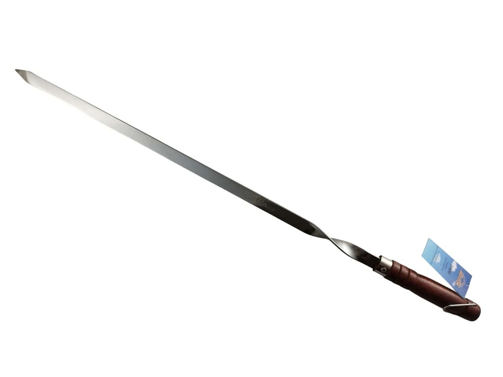 Grillspies met houten handvat, 3 mm, 80 cm x 2 cm