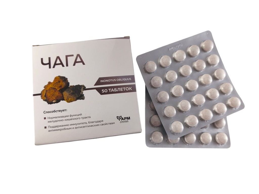 Chaga in Tabletten, 50 st.