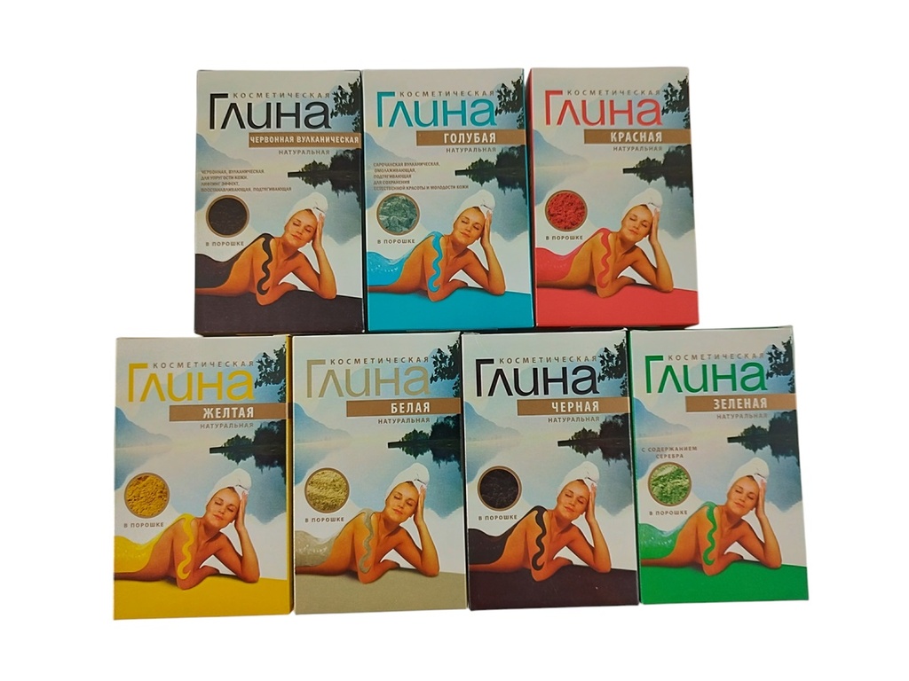 Косметическая глина, различные виды