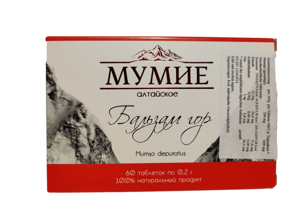 Voedingssupplement "Mumio"