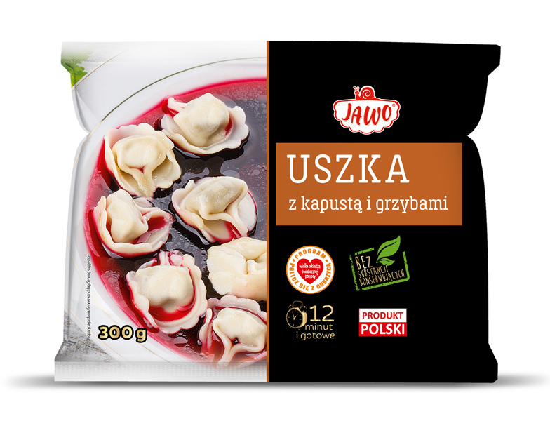 Tortellini met zuurkool en paddenstoelen "Uszka z kapusta i grzybami", diepgevroren