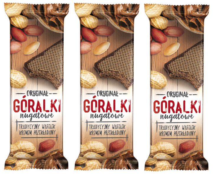 Knapperige wafel gevuld met nougatcrème (72%) met rand van cacaoglazuur