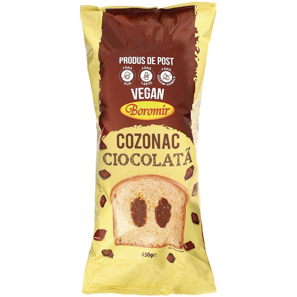Cozonac chocolade - Vegan - Product voor vasten - Gistgebak met 30% chocoladecrème