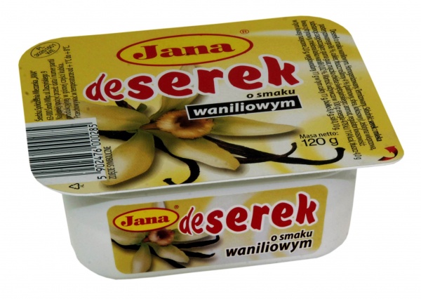 Kwarkdessert met vanillesmaak