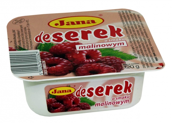 Творожный десерт со вкусом малины