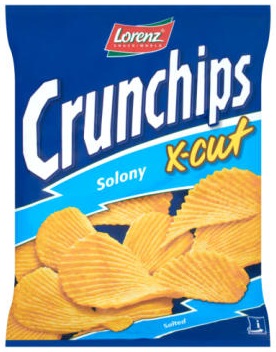 Aardappelchips "Crunchips X-Cut" met zout