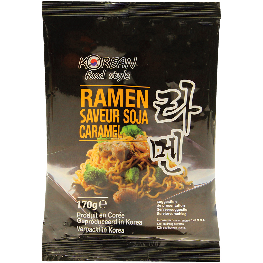 Korean Food Style — полуфабрикат рамен «Соево-карамельный» 12 шт. по 170 г