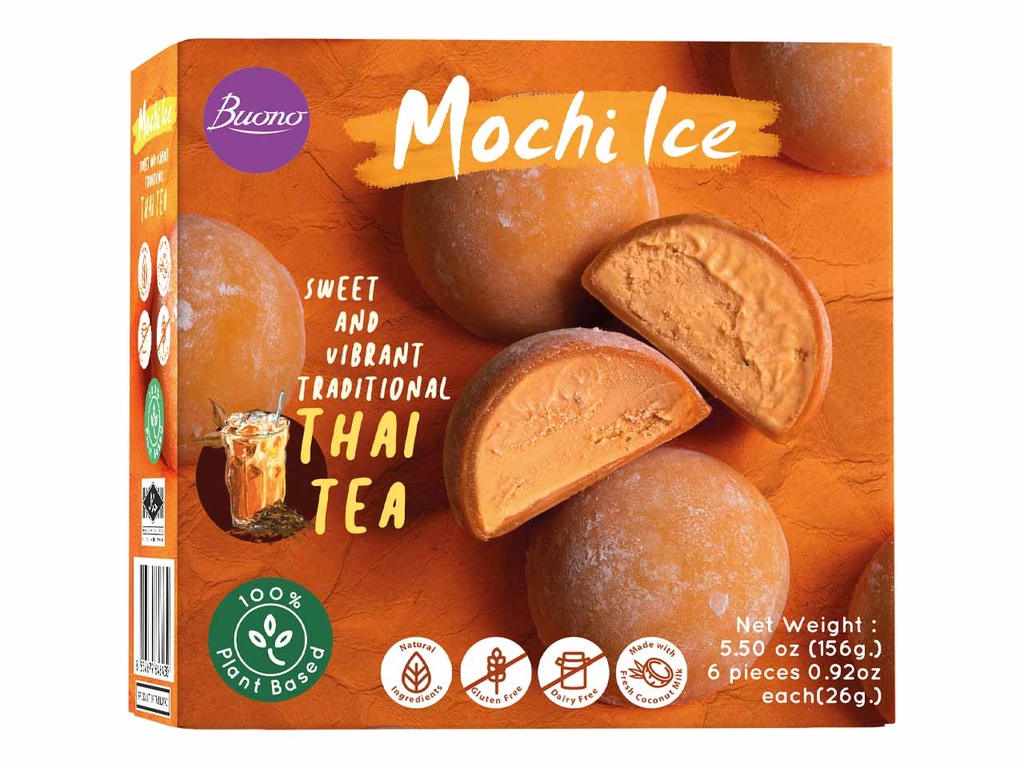 Thai-Tee IJsdessert "Mochi" van kokosmelk, diepgevroren