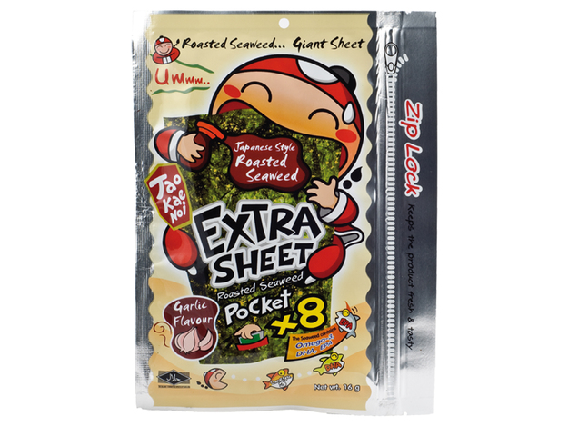 Zeewier snack met knoflook