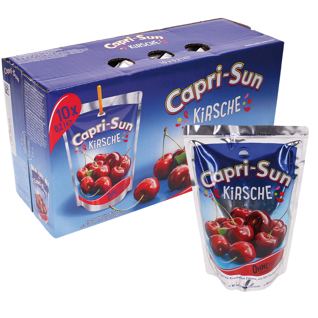 Fruchtsapdrank Kers met Citroen "Capri Sun-Kers" met 10% vruchtgehalte 10 x 200ml