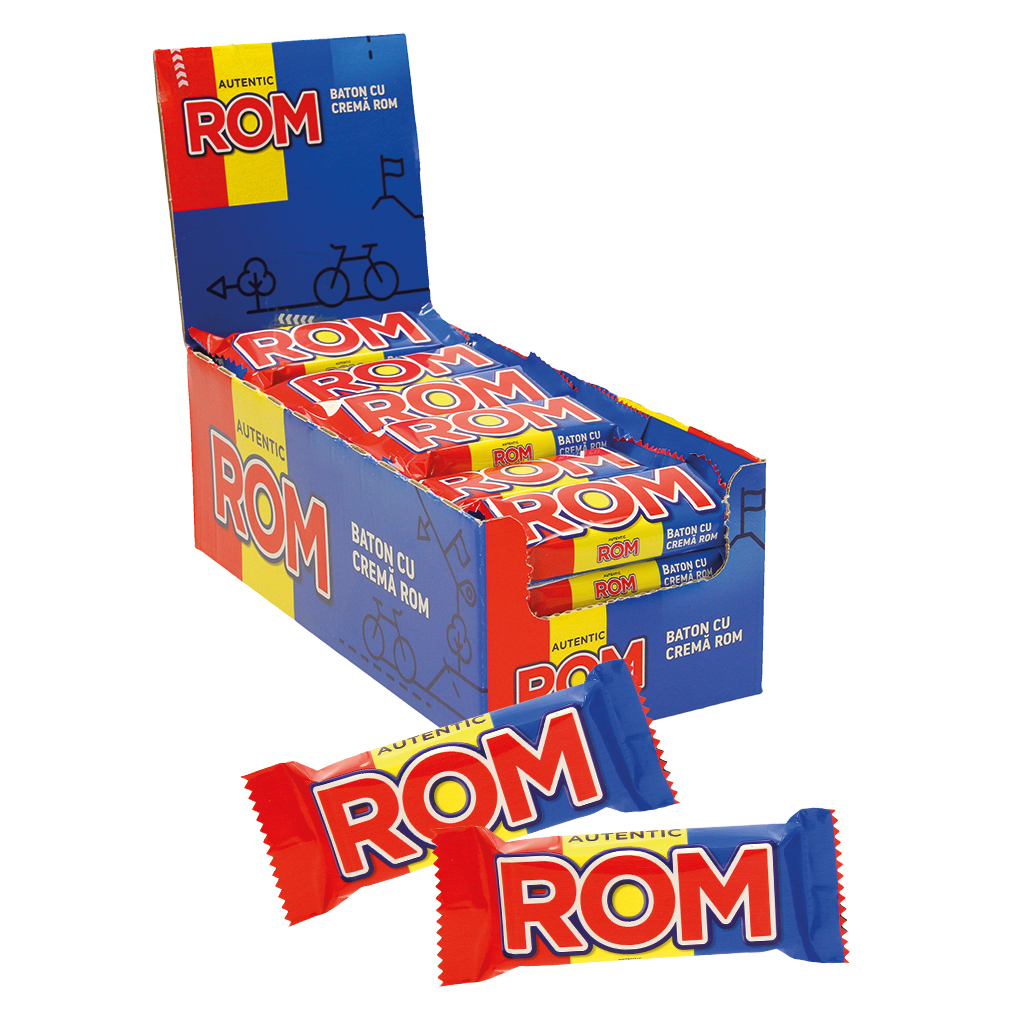 Батончик "Baton cu Crema Rom" из какао-содержащей жировой глазури с мягкой начинкой со вкусом рома (42%)