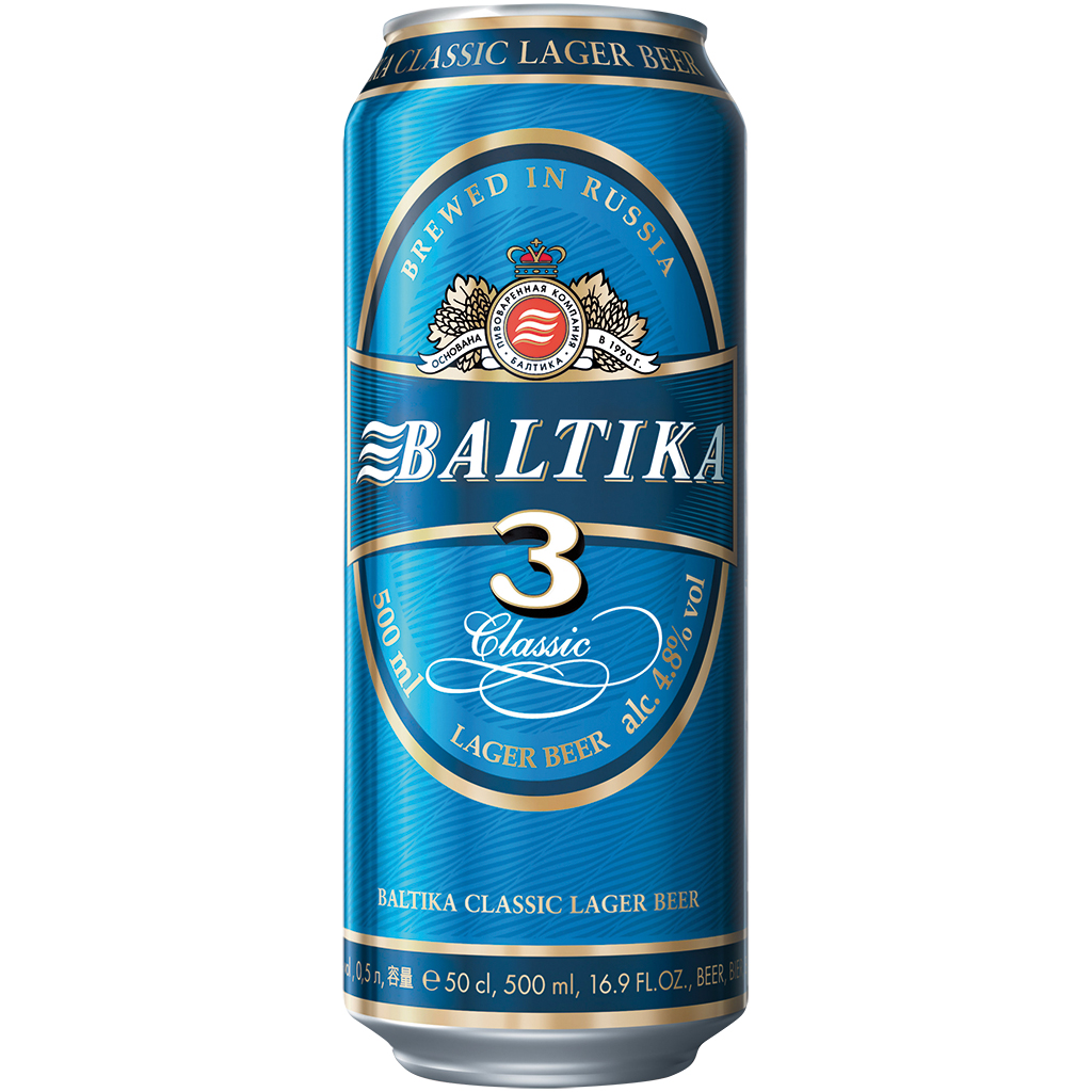 Lager Bier "Baltika Nr. 3", 4,8% vol.