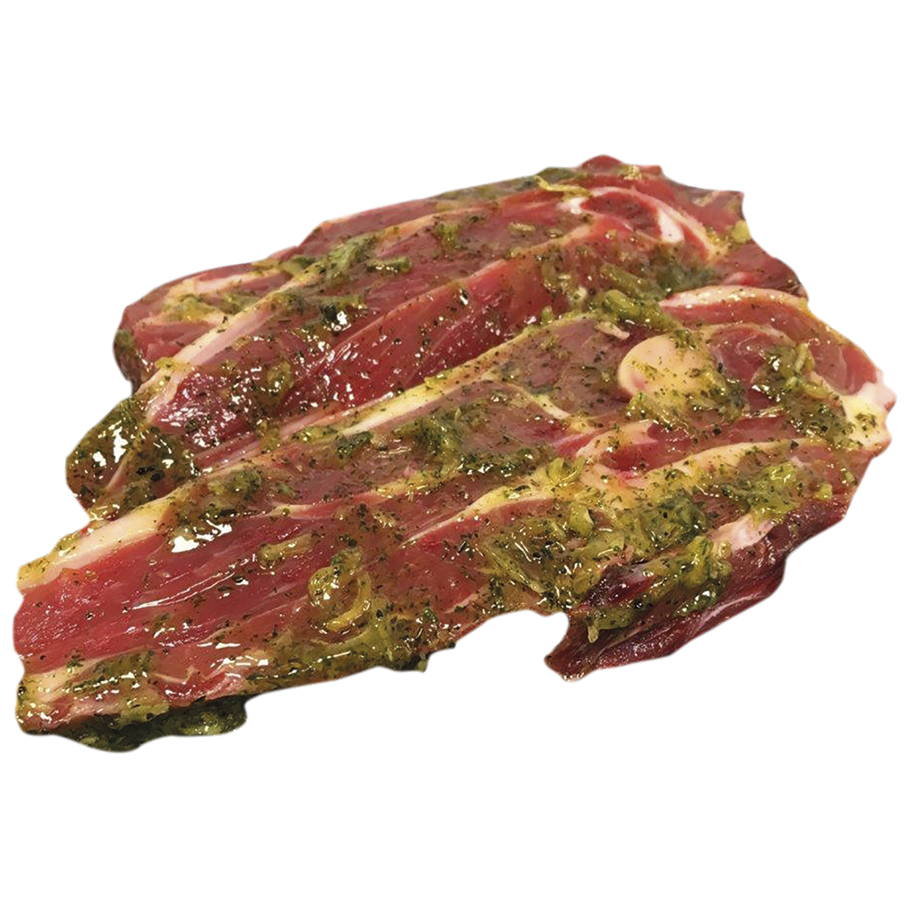 Маринованные ломтики передней части ягненка