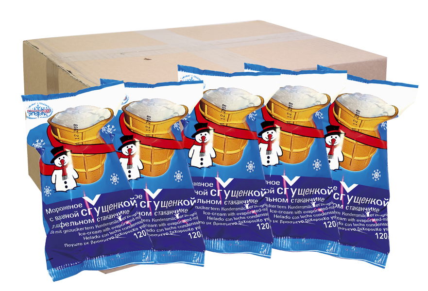 Sparpakket 40 Stuks: IJs in een wafelbekertje met gezoet gecondenseerd melkproduct