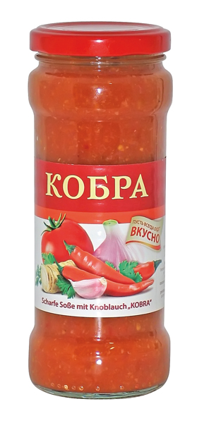 Sparpakket: Pittige saus met knoflook "KOBRA" 6 x 295g