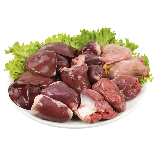 Сердечки, печень и желудки индейки