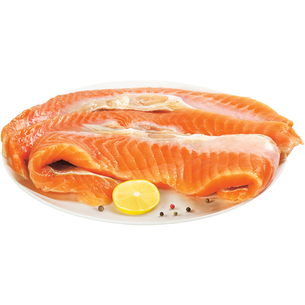 Zalmbuiksnede of zalmkrullen (Salmo salar) vers.