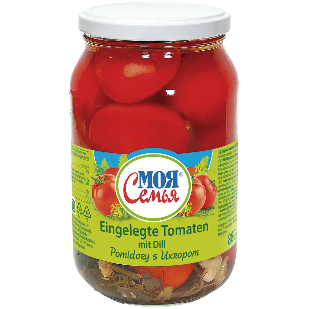 "Moja Semja" Tomaten met dille gemarineerd 880 g