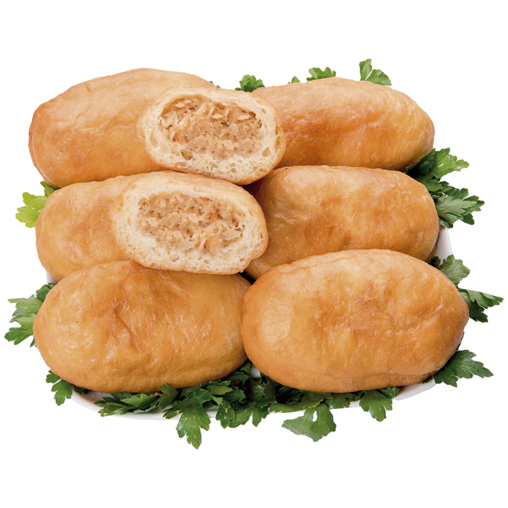 Hefedeegzakken "Pirogi" met witte kool