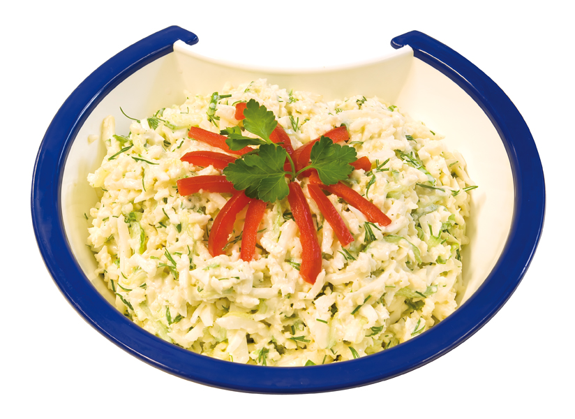Salade is van witte kool