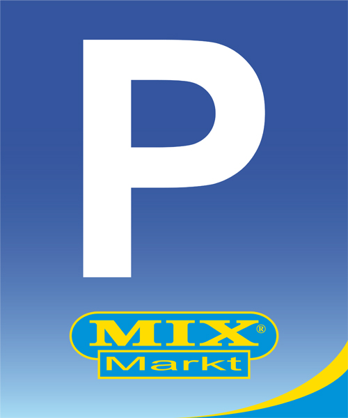 Parkeerbord 25 x 30 cm Alu-Dibond in Digi Mix-markt. Levertijd: 2 weken