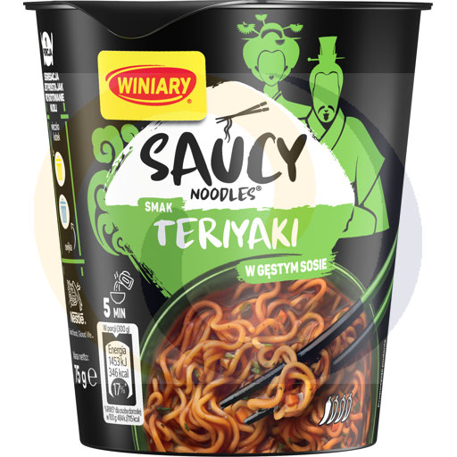 Winiary Saucy Noodles Instant Teriyaki Smaak in Dikke Saus 75 g