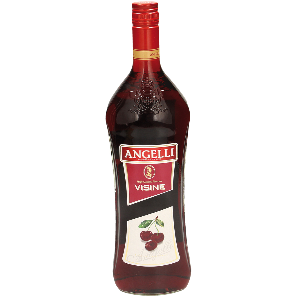 Aromatisched alcoholhoudend drankje van gefermenteerd druivensap met zure kersensmaak, 14% vol.