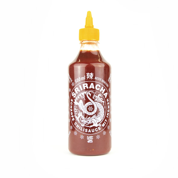 Sriracha chilisaus met gember, pittig