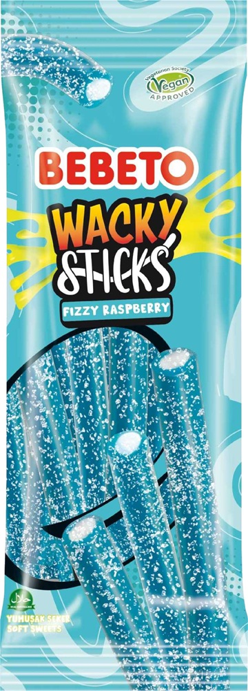 Fruitgummi "Wacky Stick Fizzende Framboos"