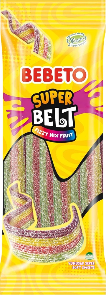 Фруктовая резинка "Super Belt Fizzy Mix Fruit"