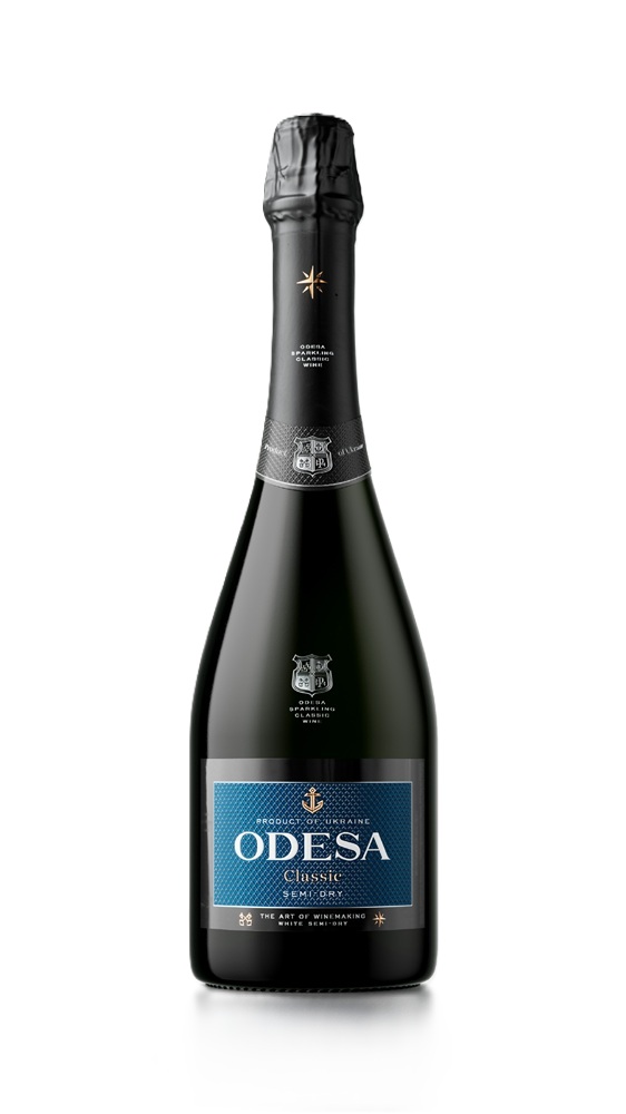 Witte halftrocken mousserende wijn "Odessa"