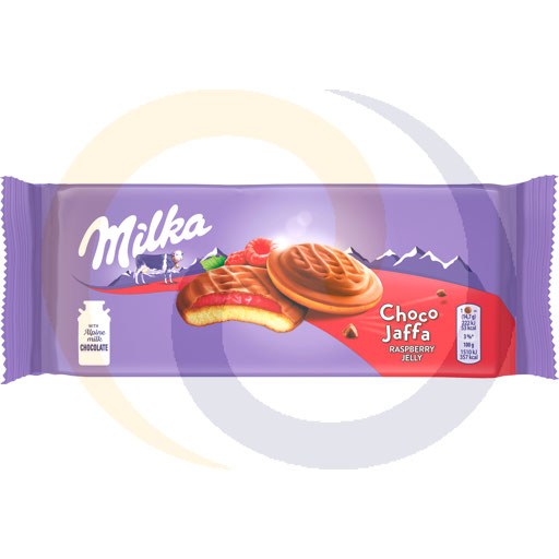 Milka Choco Jaffa Sponscakejes met Frambozensmaak Gelei Belegd met Chocolade 147 g