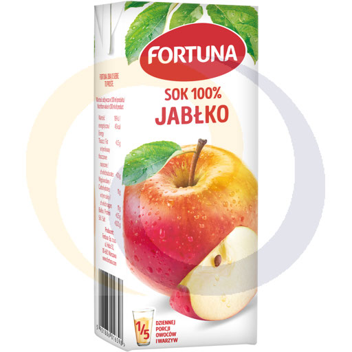 Sap 100% appel karton 0,2l/24st Fortuna