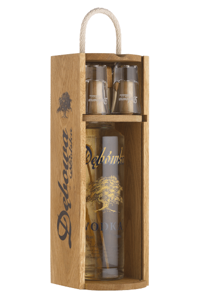 Debowa Cristal 0,7l/ 40% Hout + 2 glazen