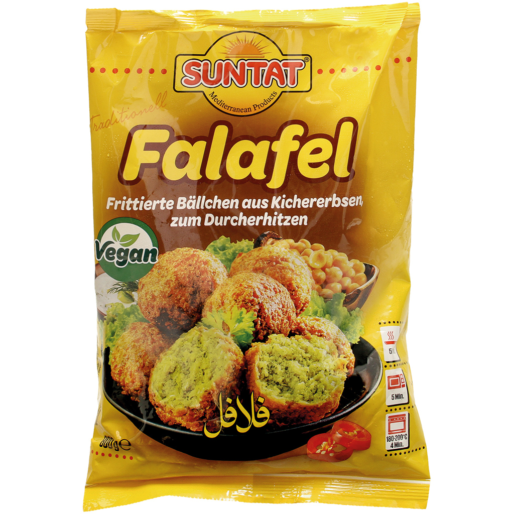 Falafel - Gefrituurde balletjes van kikkererwten, om op te warmen, diepgevroren