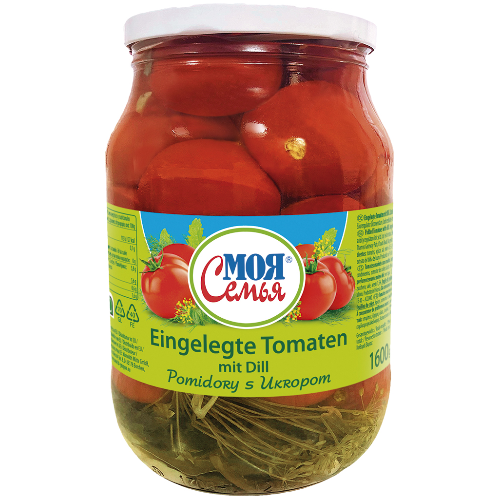 "Moja Semja" Tomaten met dille gemarineerd 1,7 l