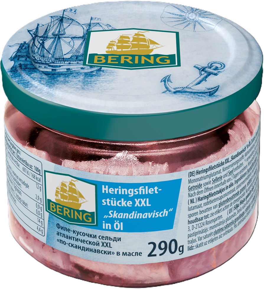 Haringfiletstukken XXL "Scandinavisch" in olie