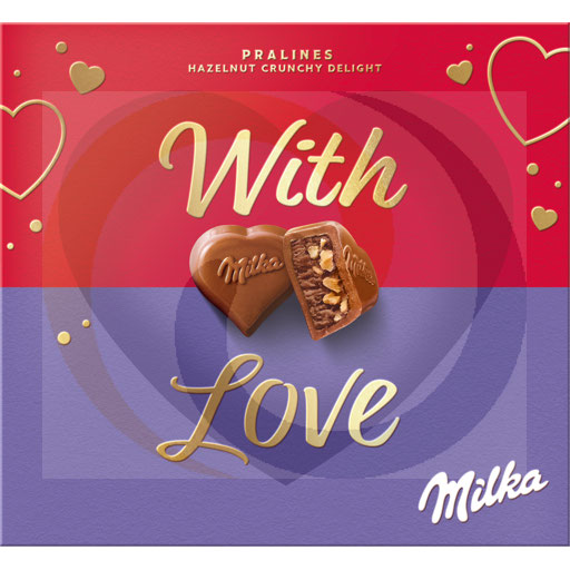 Milka Met Liefde chocoladebox 105g/10st Mondelez
