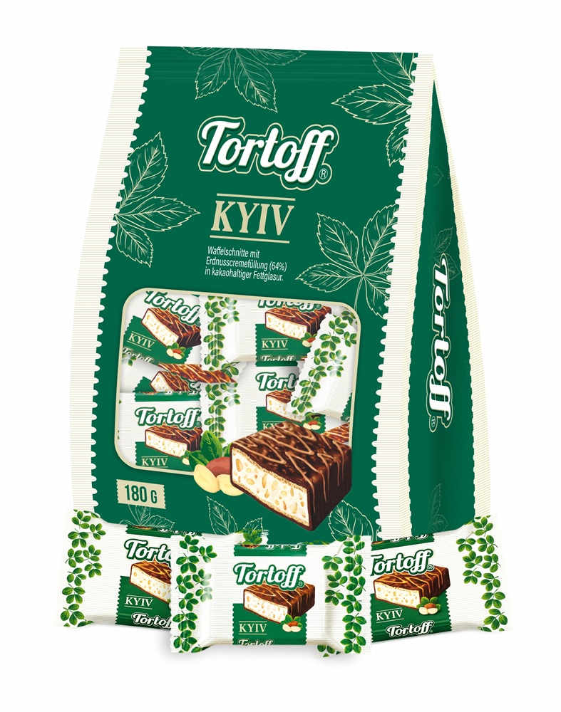 TORTOFF "TORTOFF KYIV" Вафельные конфеты с арахисовым кремом (64%) в какаосодержащей глазури.