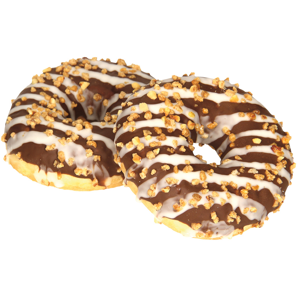 LINO LADA Donut - Donut met melkchocolade en romige vulling met melk smaak en cacaovulling, diepgevroren