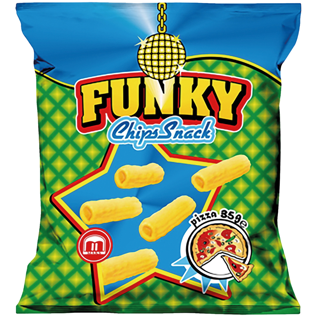 Funky Chips Snack Macaroni met Pizzasmaak