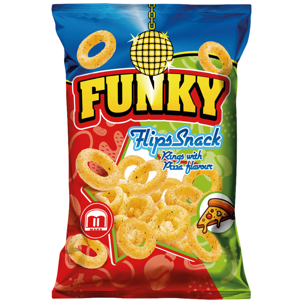 Funky Flips Snack, кольца со вкусом пиццы