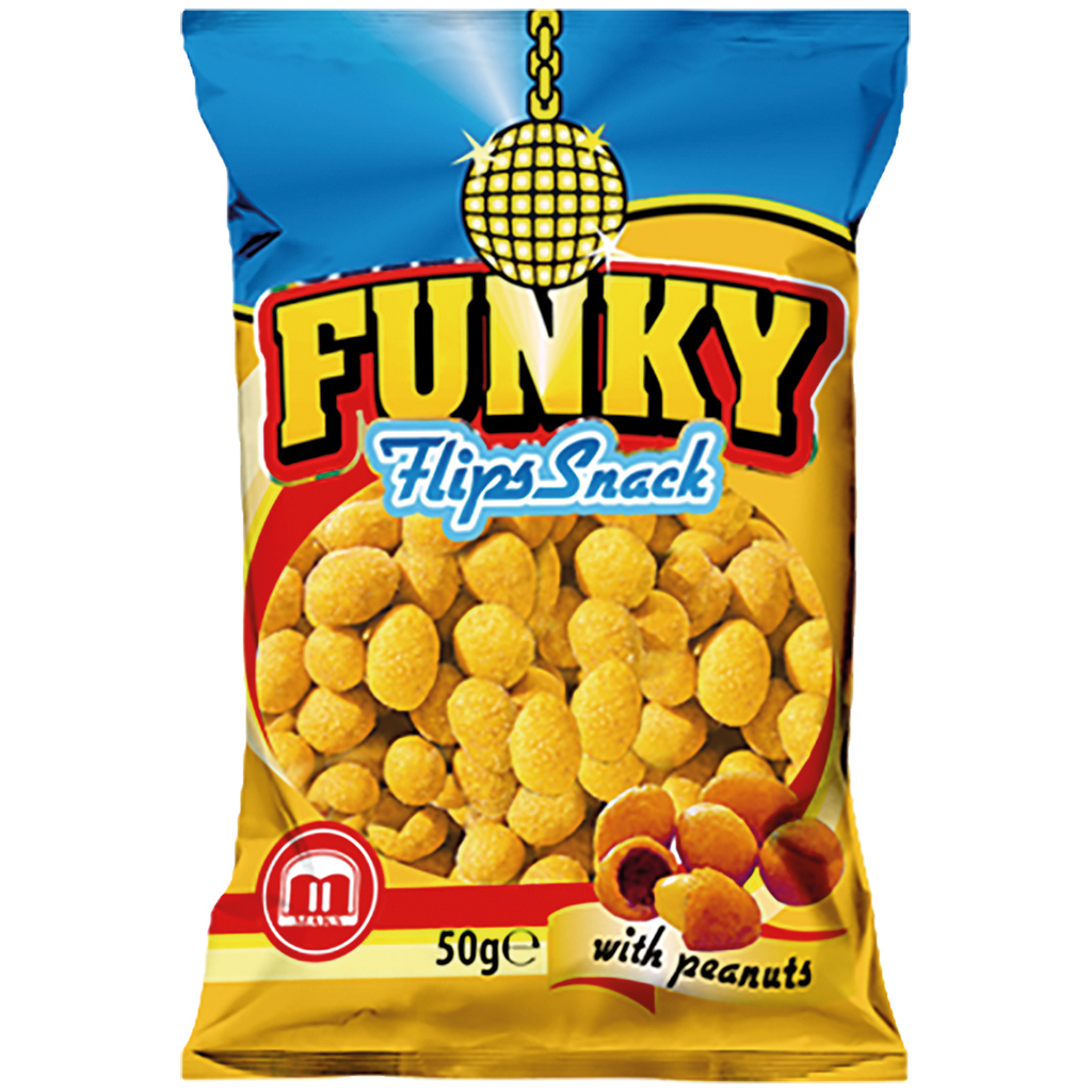 Funky Flips Snack met Pinda's