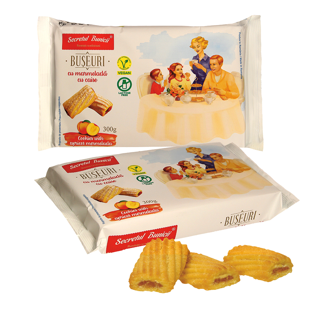 Mürbekekse met appel-apricot-pompoenjam met abrikozenaroma "Secretul bunicii" vegan