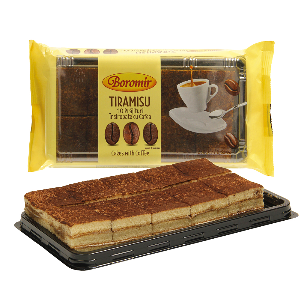 "Boromir-Tiramisu" - Taartje met 30% crème met tiramisu-smaak, versierd met magere cacaopoeder
