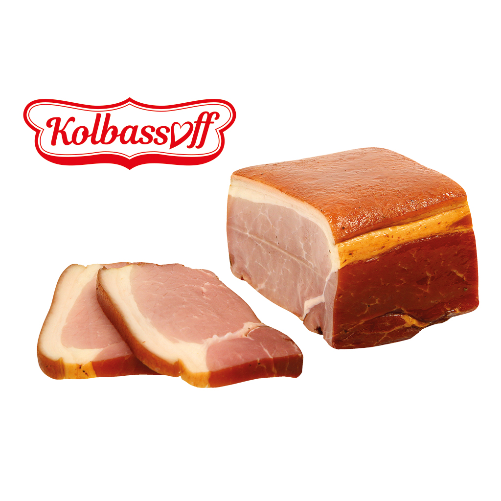 Gerookt en gekruid spek met zwoerd "Okorok"