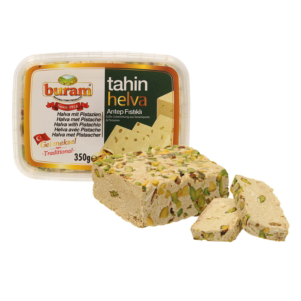 Halva met Pistachenoten - Zoete bereiding van sesampasta en pistachenoten